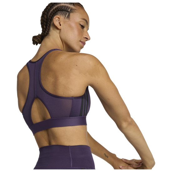 Adidas Γυναικείο μπουστάκι Powerreact Essentials 3-Stripes Bra Adidas Γυναικείο μπουστάκι Powerreact Essentials 3-Stripes Bra